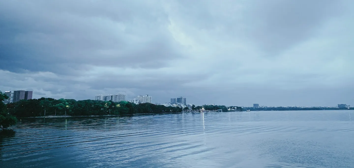 Hussain Sagar lake in the Hyderabad and Secunderabad area
